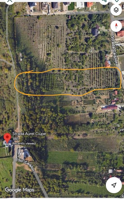 Teren intravilan de vânzare – vedere panoramică |  Str.Caișilor Oradea