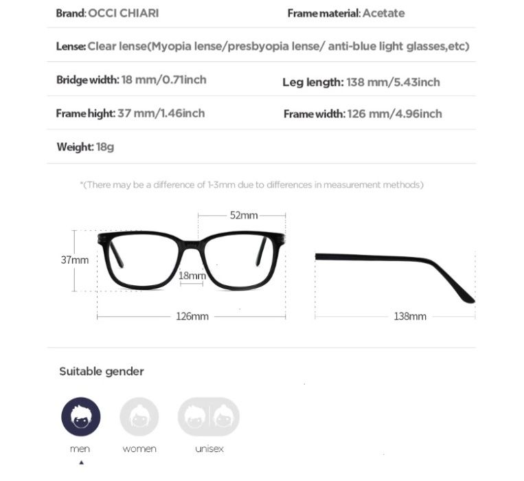 Rama ochelari vedere barbati marime s gen moscot tom