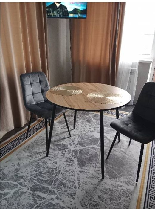 Стол кухонный круглый лофт