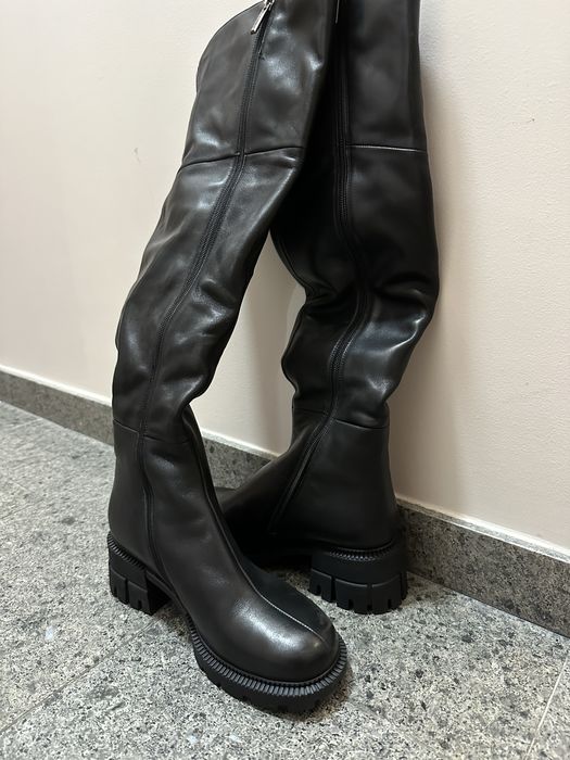 Дамски елегантни ботуши от естесвена кожа