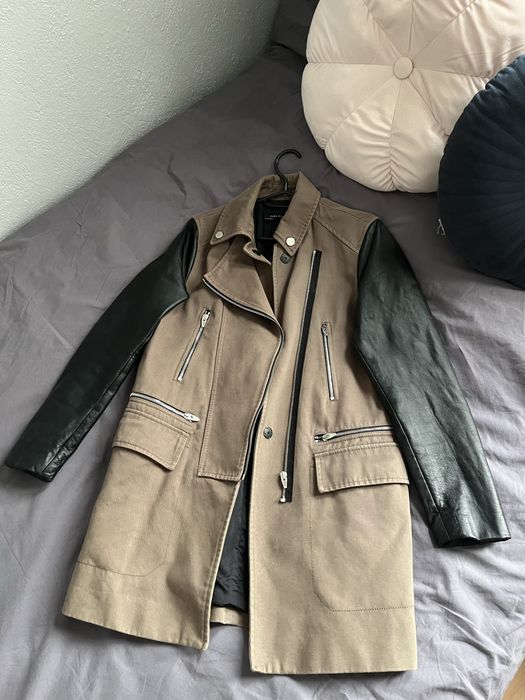 Блейзър Зара с кожени ръкави