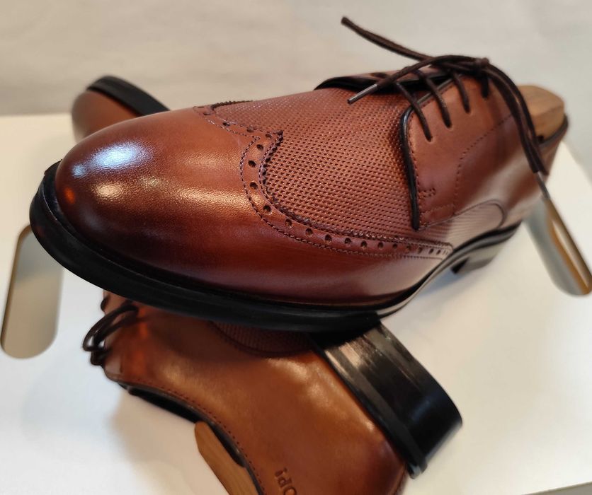 Pantofi derby 40 40.5 41 premium JOOP ! piele naturala moale maro