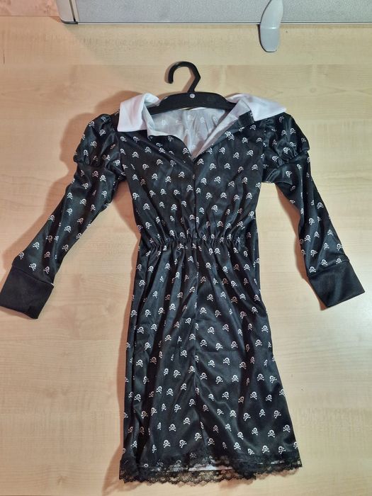 Rochie Wednesday Addams fetițe 3-4 ani, nouă, nepurtată