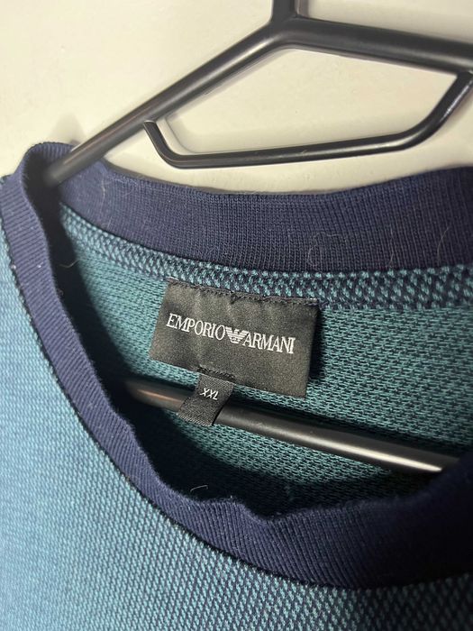 Emporio Armani Patterned Wool T-Shirt Мъжка Тениска