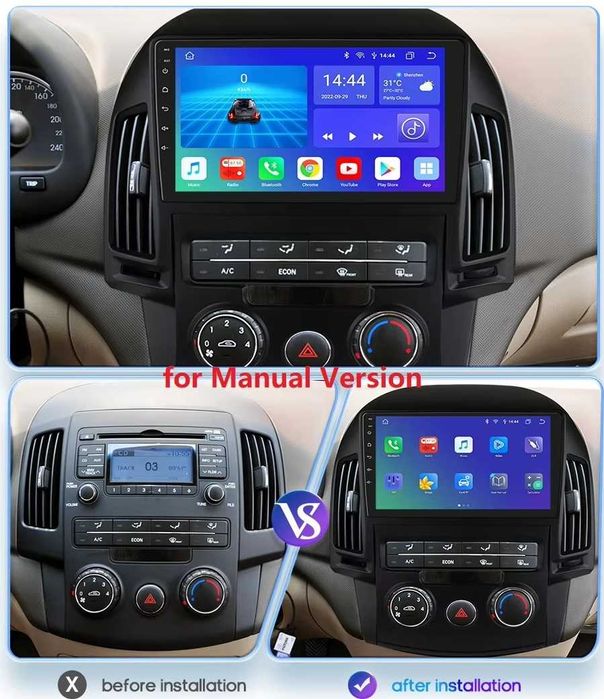 Мултимедия 9" за Hyundai I30 Android 14 навигация CARPLAY RDS GPS DSP