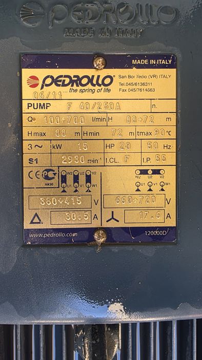 Насос Pedrollo F40/250A