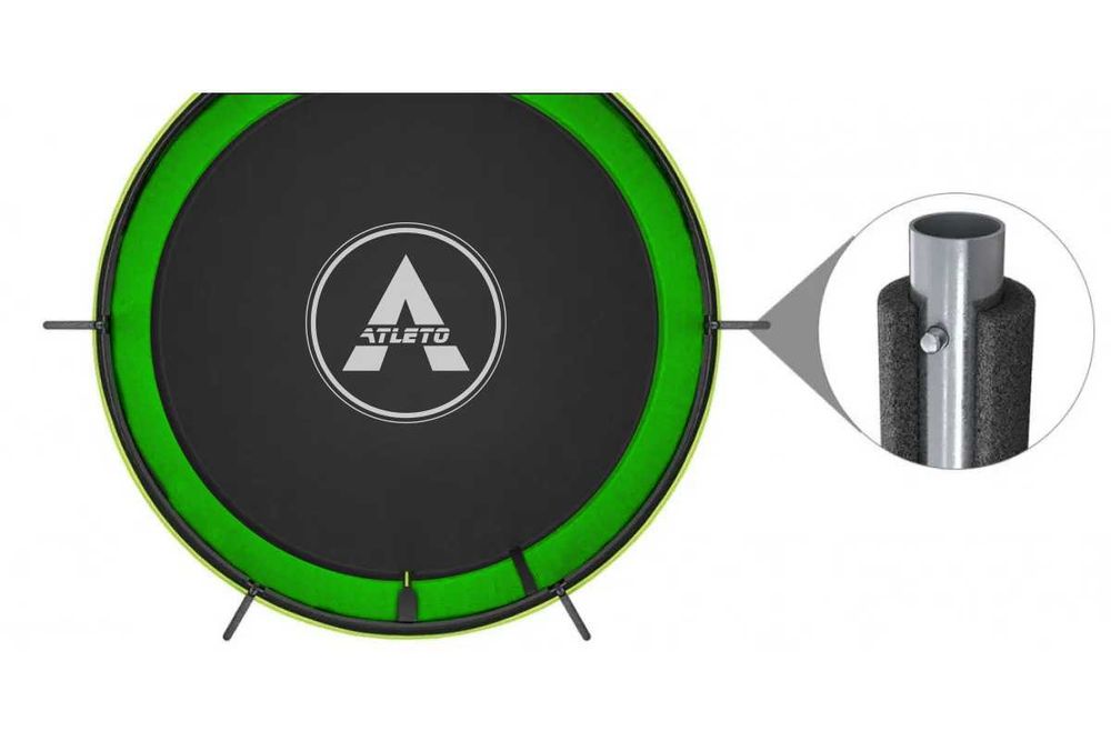 ПРОМОЦИЯ ! Батут AtletoS Ф 305 см, електриково зелен, зелен, 349 лв.