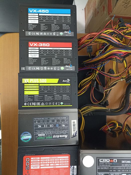 AeroCool / GameMax / Huntkey — блоки питания ATX 350–600 Вт