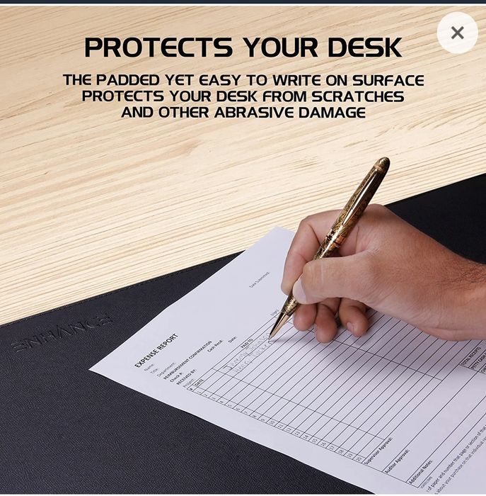 Mouse Pad albastru închis gaming ENHANCE  Faux Leather Premium