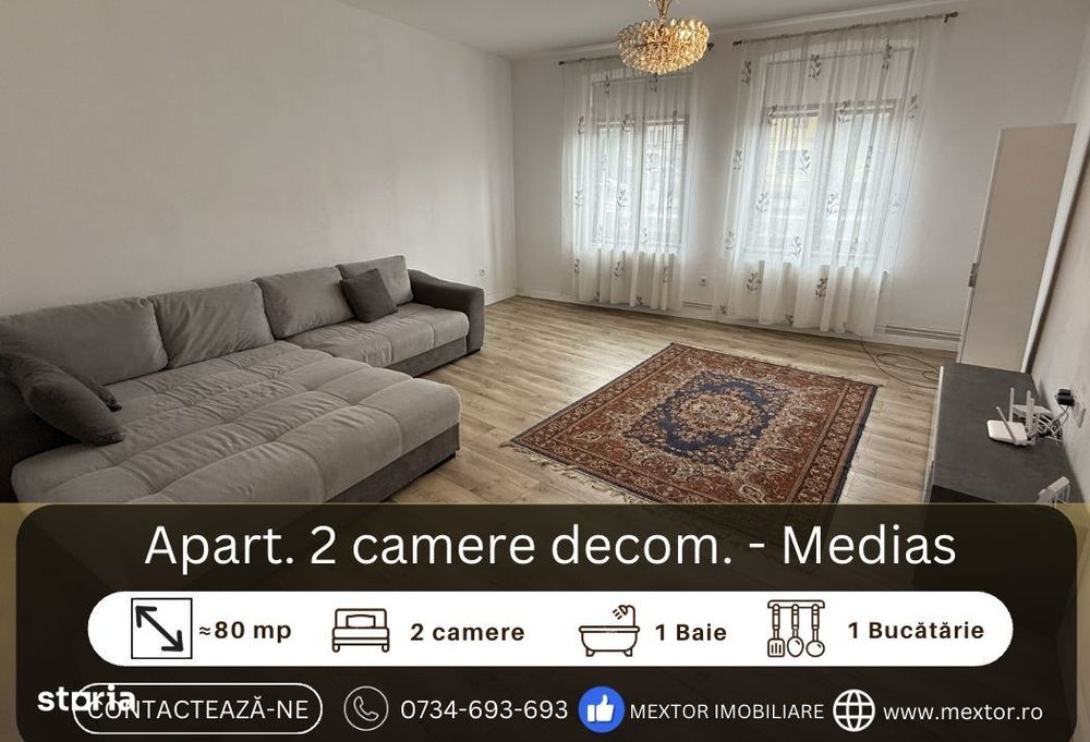 Apartament 2 camere, semi-central | renovat | Medias — fotografia 1