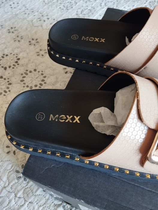 Mexx чехли нови естествена лицева кожа
