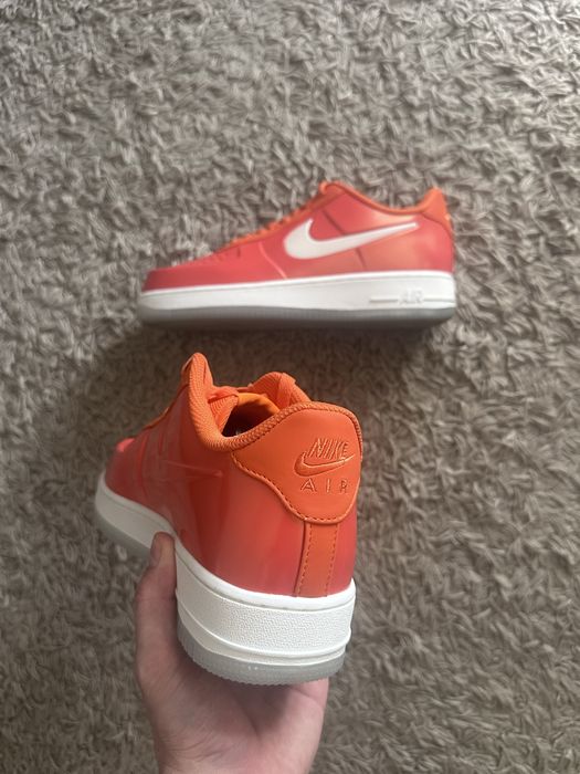 Nike Air Force 1 Foamposite Orange/White Size EUR 42.5