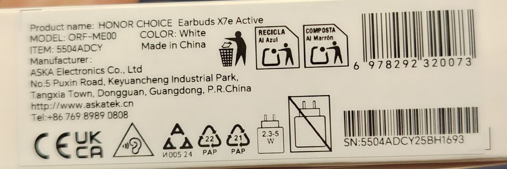 Căști HONOR Choice Earbuds X7e Active