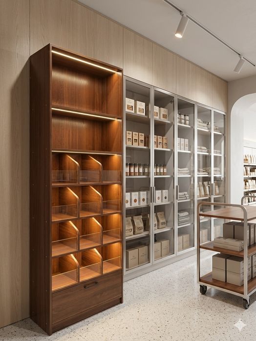 Торговая витрина премиум-класса с LED-подсветкой