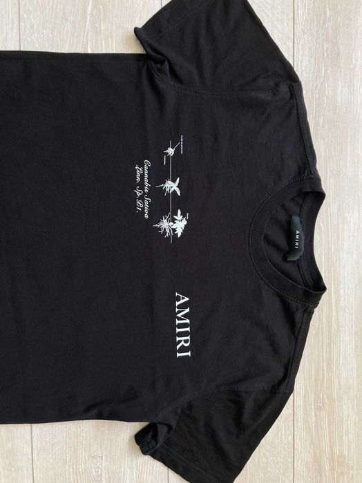 Amiri Cannabis Logo мъжка черна тениска размер M