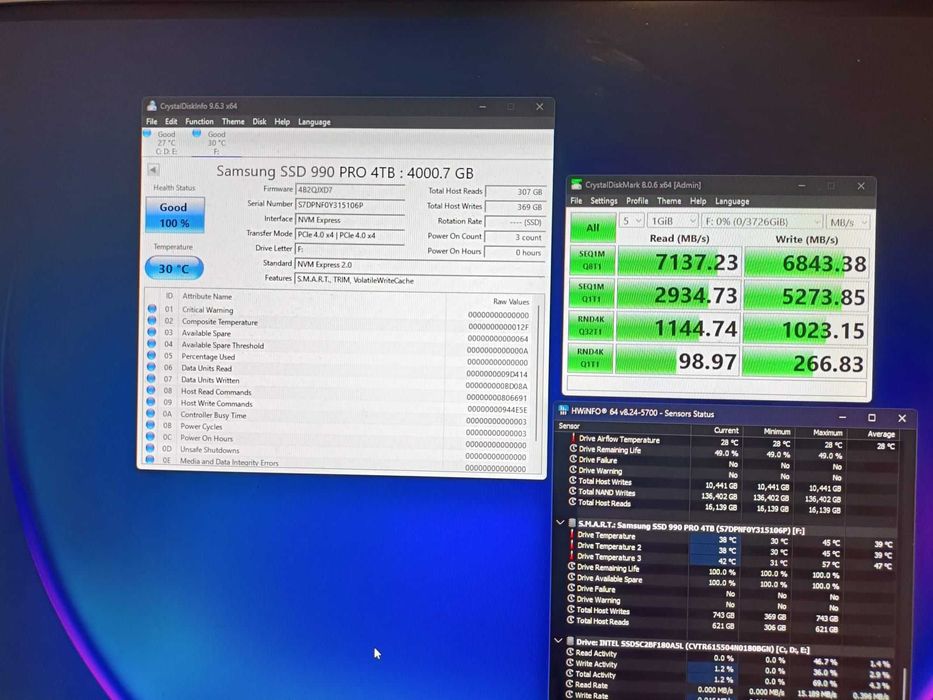 vand ssd samsung nvme m2 990 pro 4tb nou 0 ore bulk pciex 4.0/sn850x