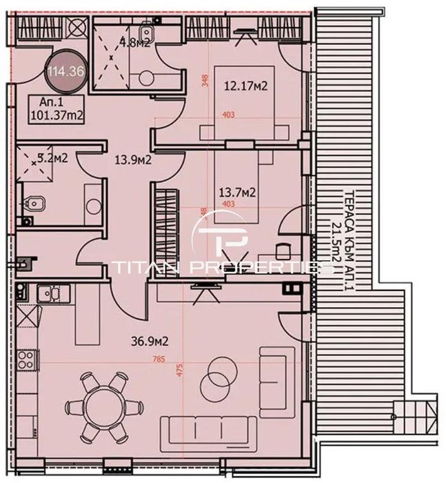 Продава се Тристаен апартамент в София, Драгалевци - 114 кв.м за 1433 €/кв.м - Снимка #9
