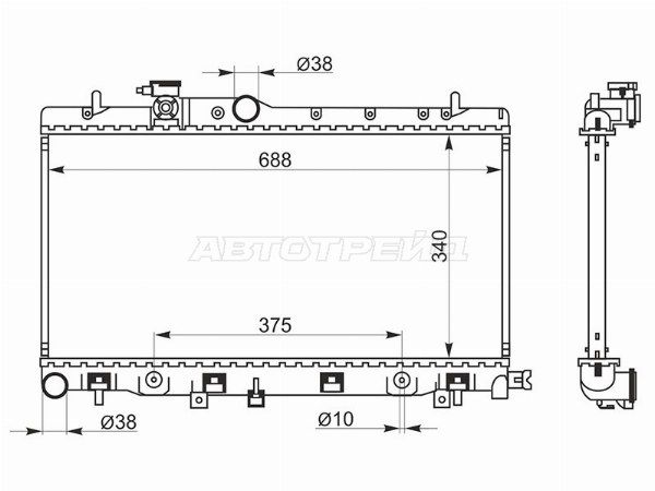 Радиатор Subaru Impreza