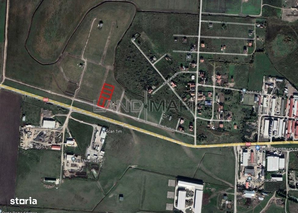 Teren pentru CASA de vanzare in zona SACALAZ la iesire