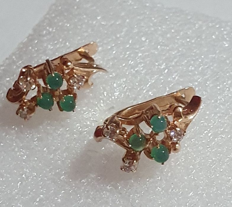 Серьги     золотые.