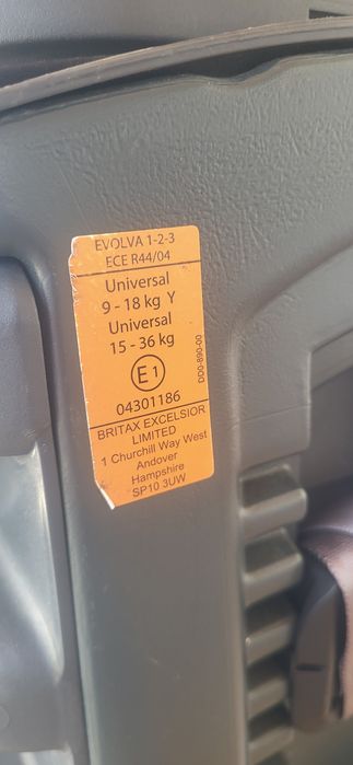 Scaun auto copii Britax Evolva 1-2-3 – 9-36 kg