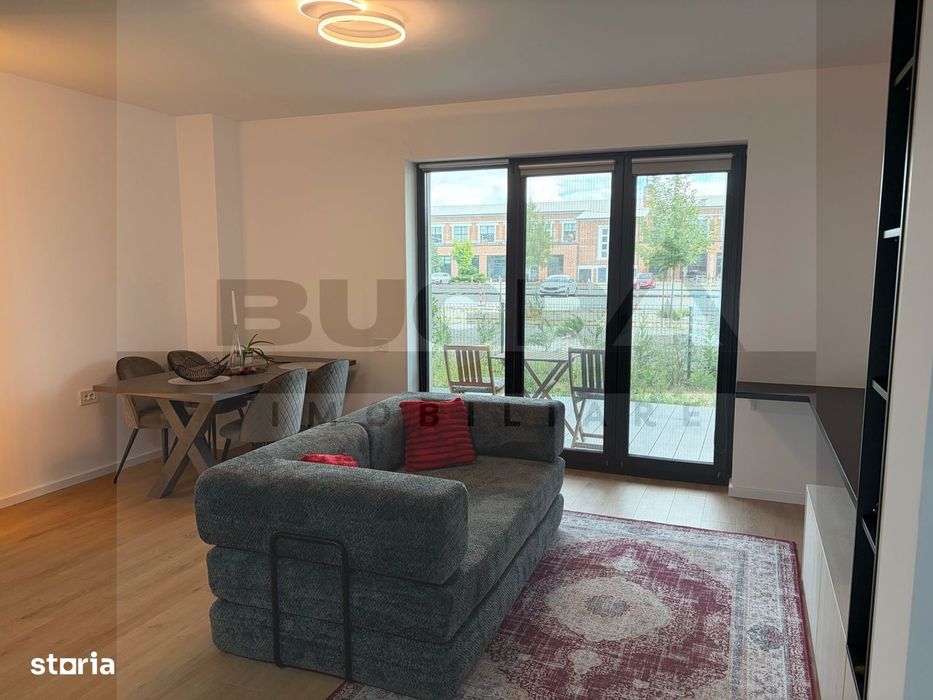 Apartament 2 camere, totul nou, 60 mp gradina, zona Parc Feroviarilor