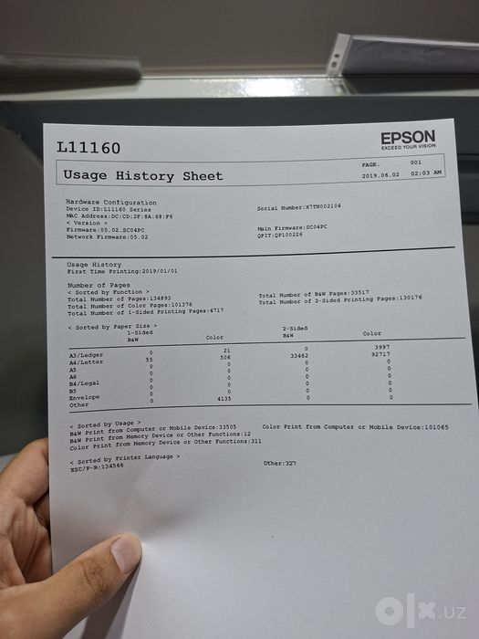 Epson L11160 , Aybi bor
