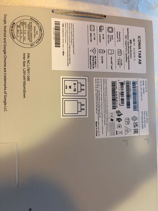 Нов Таблет / Tablet Acer Iconia A8 8,7 inch със зарядно