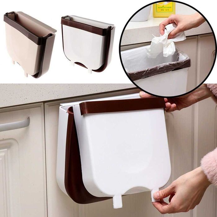 Сгъваем кош за боклук, кош за окачане на врата 9 литра