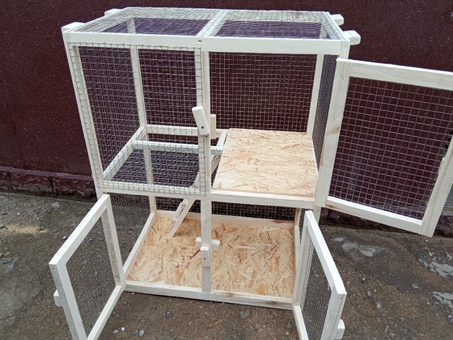 клетка кошек на 2 этажа