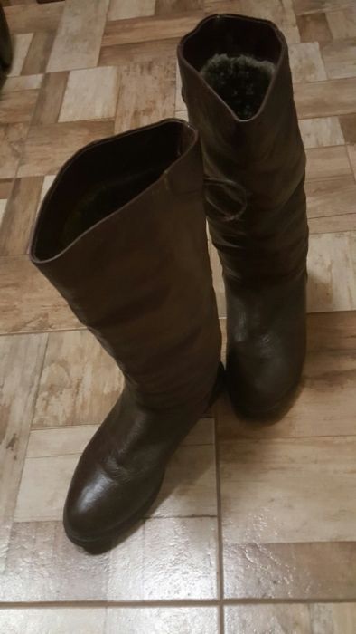 Кожени дамски ботуши