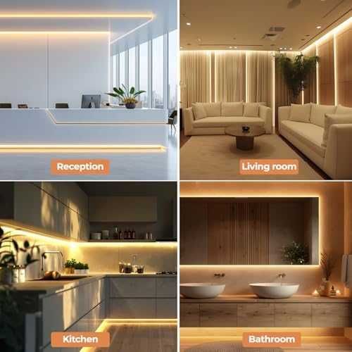 Нова COB LED лента 3м 2700K топла светлина RF дистанционно осветление