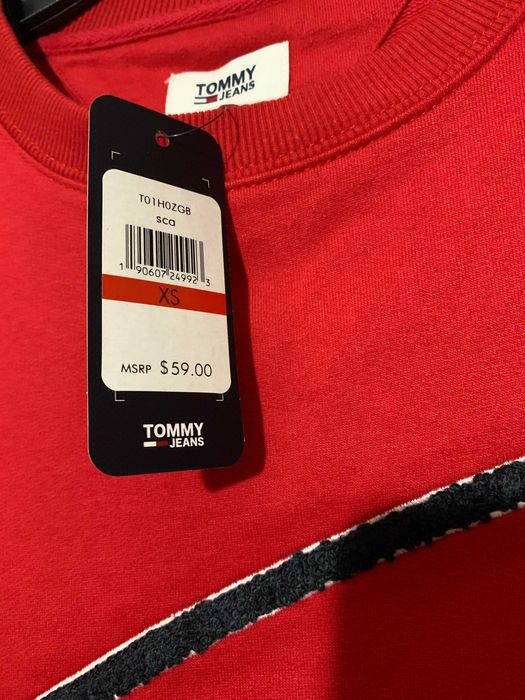 Tommy Hilfiger crew neck пуловер, НОВ с етикет, размер: XS
