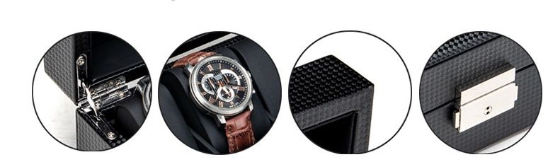 Шкатулка для часов Carbon Fiber Leather Watch Box