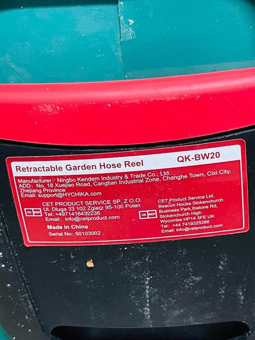 Rolă furtun de grădină HICHIKA 20 m cu duză de pulverizare