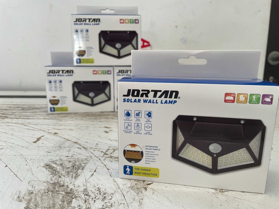 Lampă solară LED JORTAN exterior – senzor de mișcare, IP66, 6500K