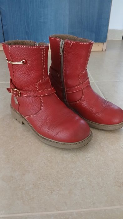 Cizme de piele pentru copii, marimea 32