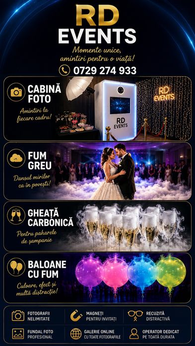2026 2027 2028 Cabina foto Fum greu Baloane cu fum