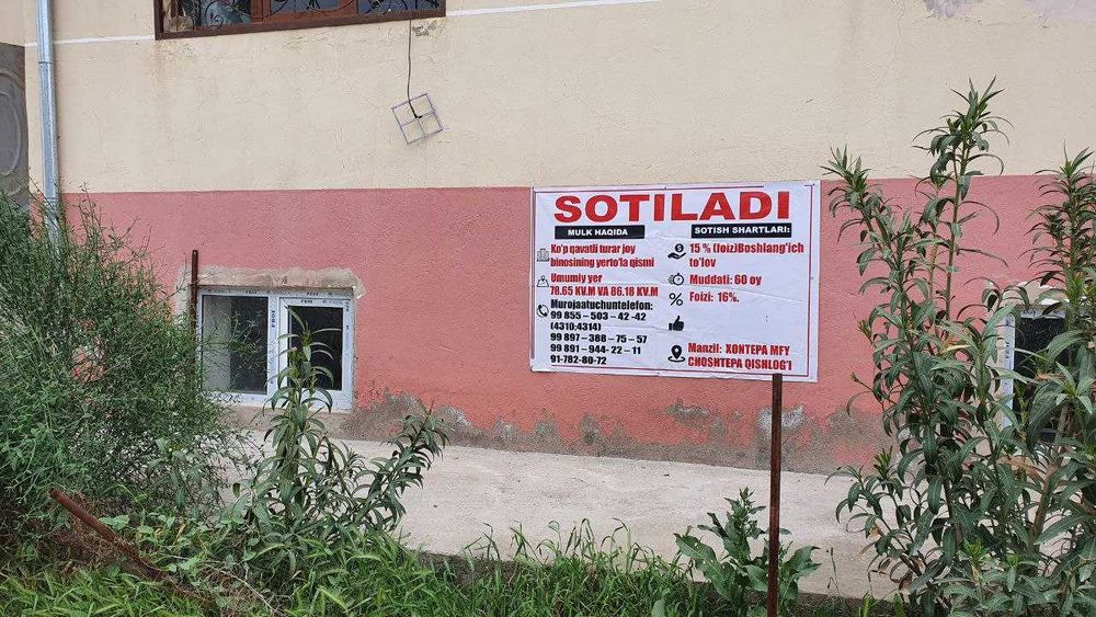 Shahrisabz sh. Choshtepa MFYdagi ko'p qavatli uyning yer to'la qismi