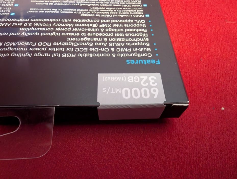 32GB (2x16GB) НОВА DDR5 RAM: Integral KLEVV CRAS с RGB, DDR5-6000 CL30