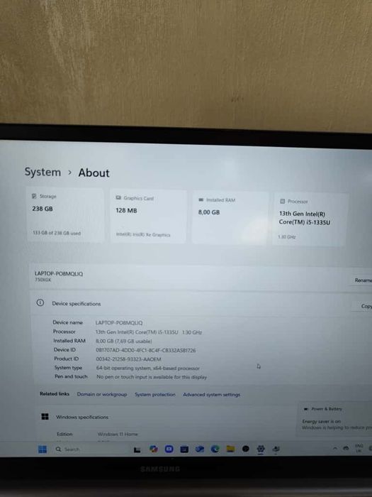 Laptop Samsung Amanet BKG