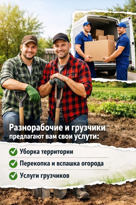 Разнорабочие грузотранспорт вывоз мусора
