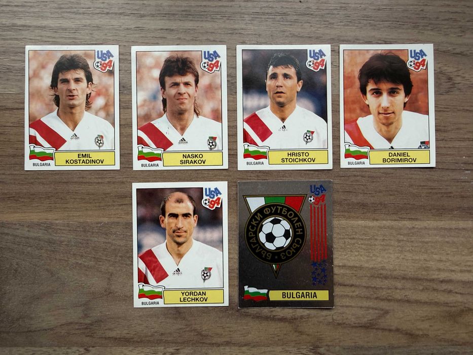 Panini FIFA World Cup 1994 Световното първенство футбол Стоичков България Лечков Стикери Сираков  Костадинов