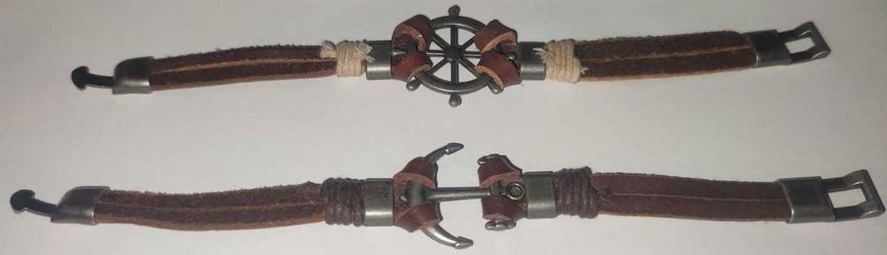 Мужские стильные кожаные браслеты