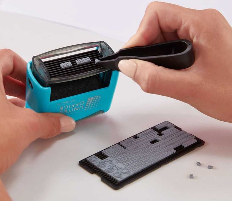 Ștampilă personalizabilă textile, haine  si  acte, documente, birotica