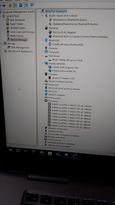 Dell Inspiron 7580 i7-8565U 8gb ram 512gb ssd