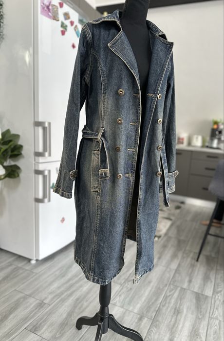 Jacheta din denim lunga