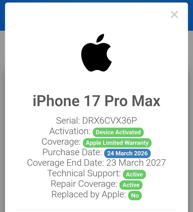 iPhone 17 Pro Max 256GB