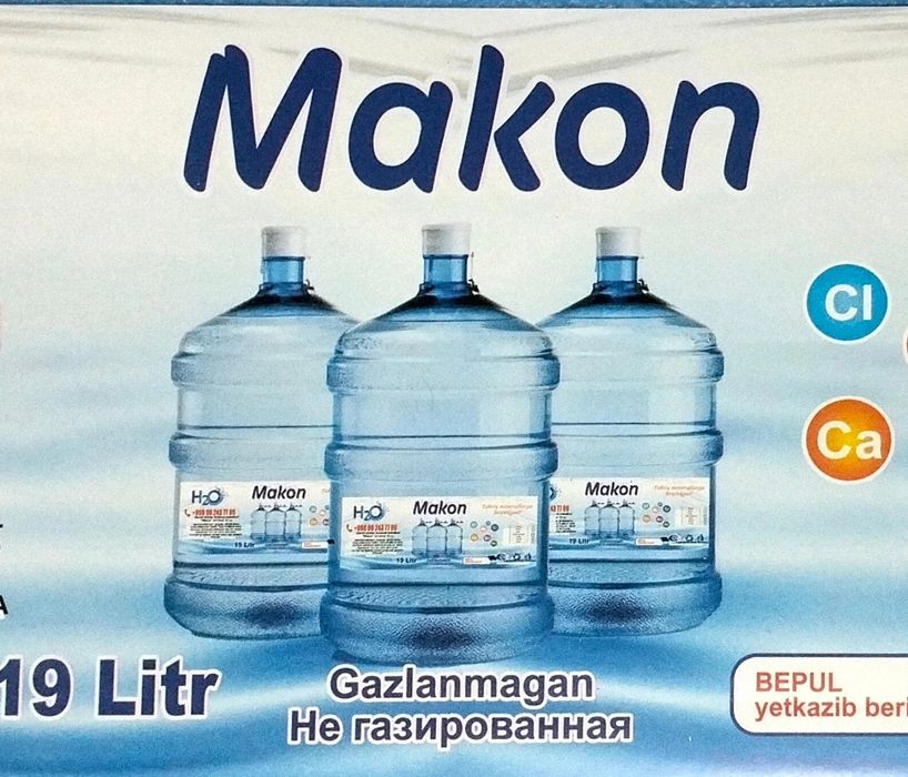 Toza va musaffo ichimlik suvi yetkazib berish bepul suv narxi 10 000