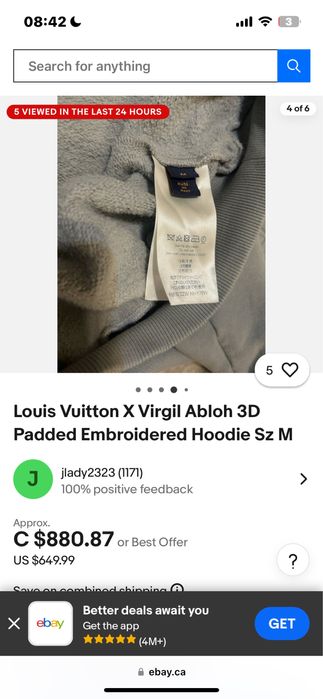 Louis Vuitton x Virgil Abloh Hoodie Original